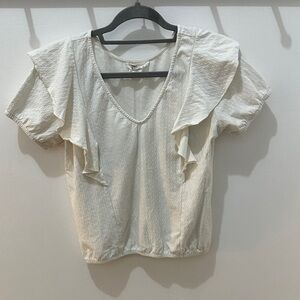 Anthropology Ruffled Short Sleeve